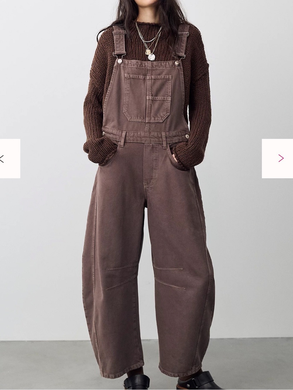Free People Good Luck Overalls Brown Small